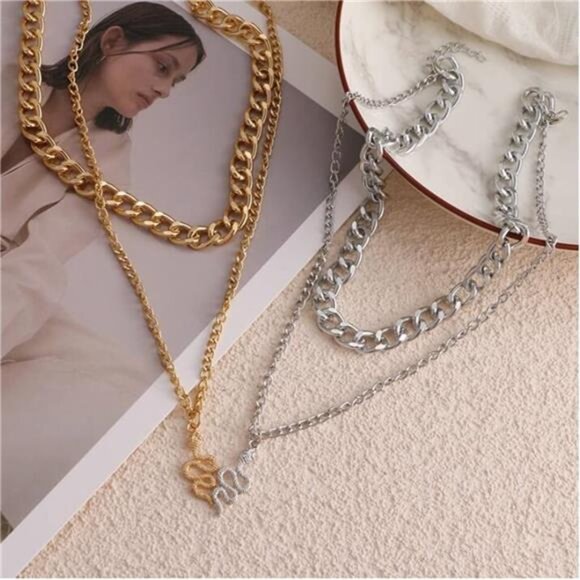 Aktully Snake Layered Necklace for Women Boho Snake Necklace Long Snake Chain - Picture 5 of 16